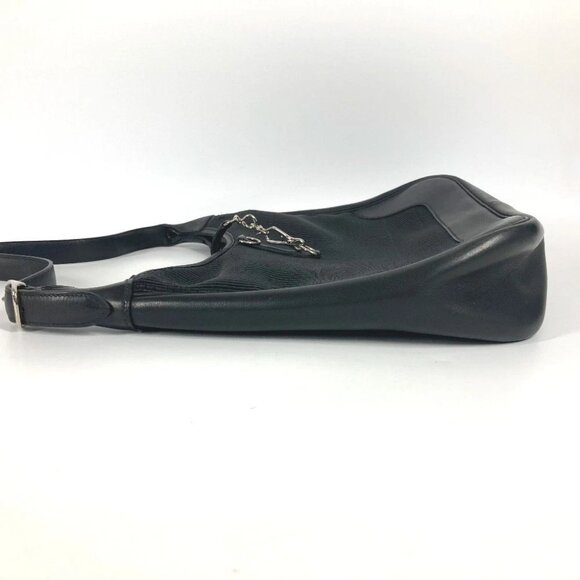 HERMES Trim 31 Trim 31 bag Shoulder Bag straw / Leather Black/SilverHardware - Picture 14 of 15